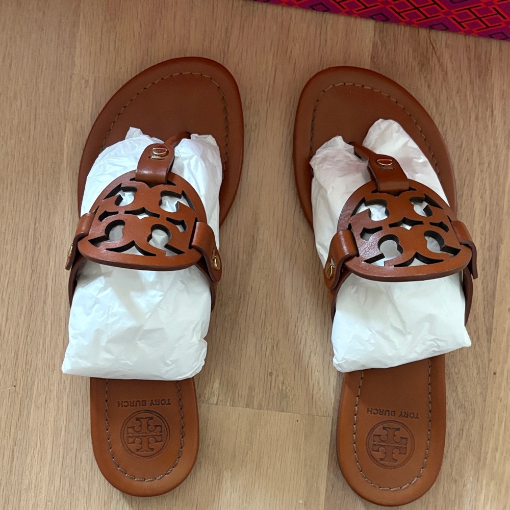 Tory Burch Tan Cutout Sandals